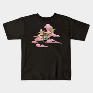 Dragon mascot with clouds Kids T-Shirt